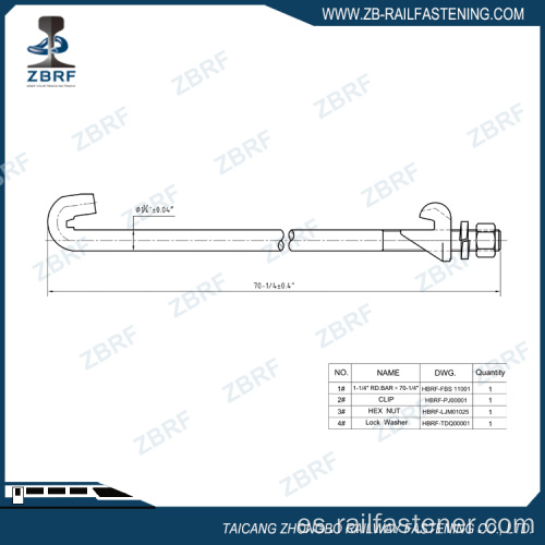 Varilla calibradora de un solo extremo de 1-1 / 4 &quot;para calibre estándar